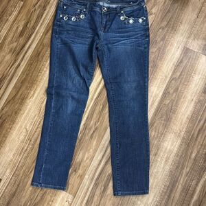 L.A Idol Y2K Bling Cheetah Jeans Size 15